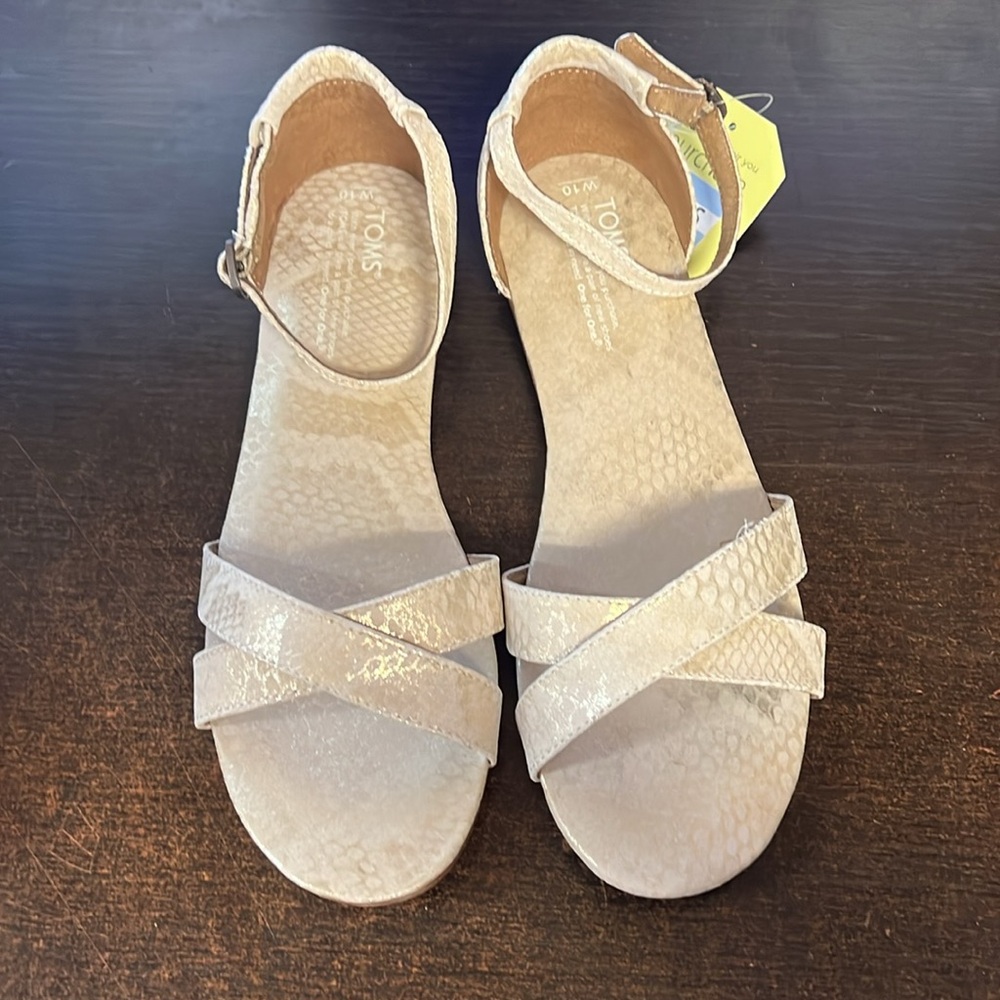 Correa Sandal Gold Suede Snake - Picture 6 of 7